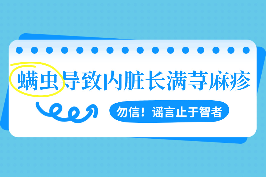 螨虫过多导致内脏长满荨麻疹？谣言止于智者