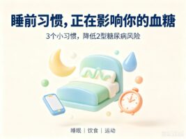 每天睡前坚持这3个小习惯，帮你降低糖尿病风险！点击查看！