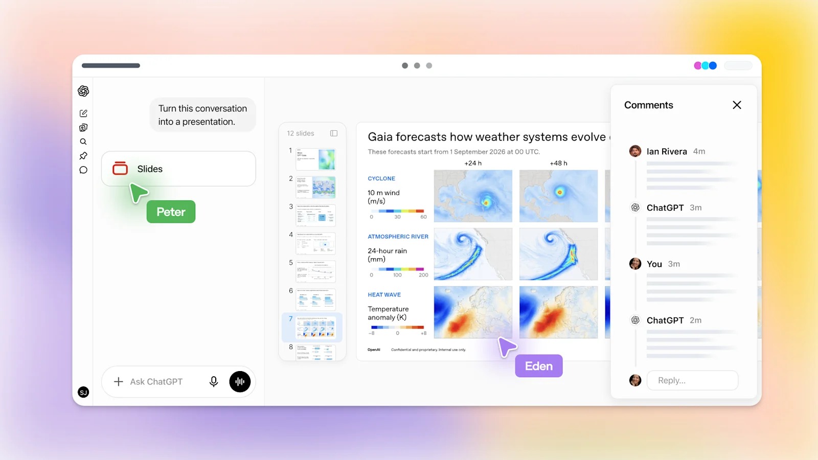 OpenAI 上线 ChatGPT Slides,支持团队实时协作编辑